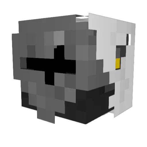 PassingLight Minecraft avatar head, 3D render