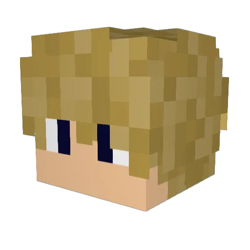 PassionToPlay Minecraft avatar head, 3D render
