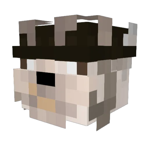 PassioneGoat Minecraft avatar head, 3D render
