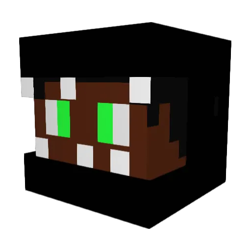 PassiveRawra Minecraft avatar head, 3D render