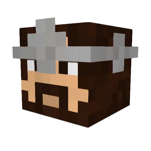 Passo_Largo_ Minecraft avatar head, 3D render
