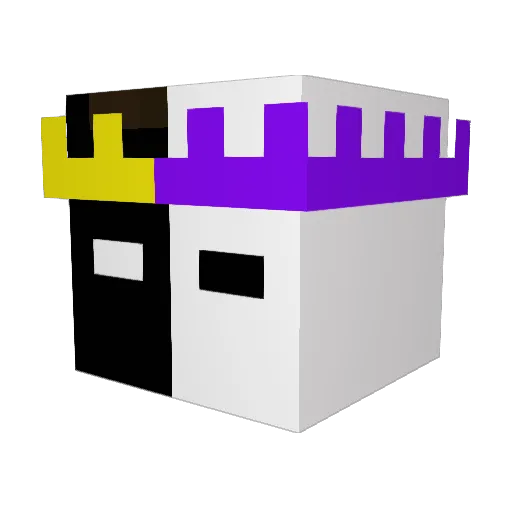 Passoul Minecraft avatar head, 3D render