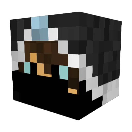 Passsiii Minecraft avatar head, 3D render