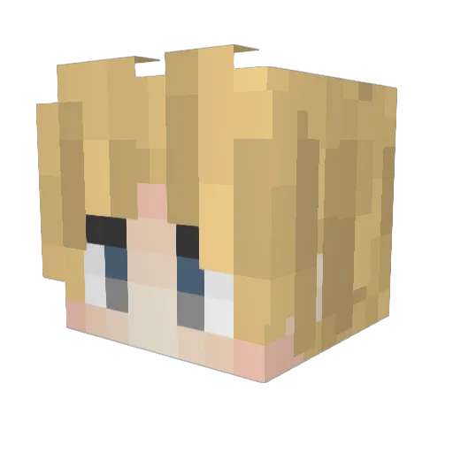 PastLoser Minecraft avatar head, 3D render