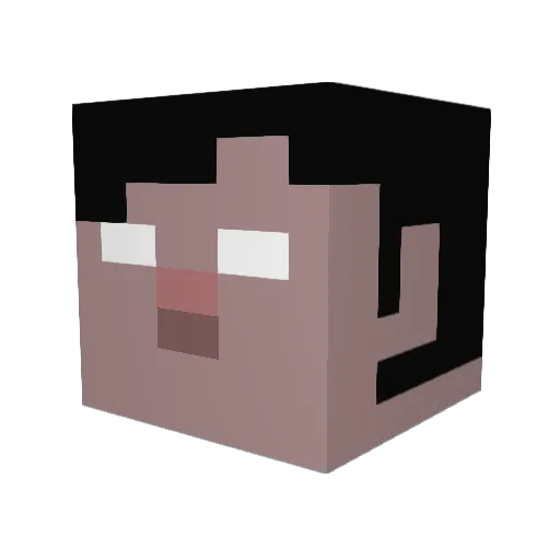 PastManOP Minecraft avatar head, 3D render
