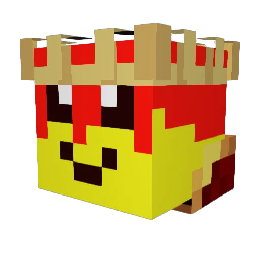 Pasta01 Minecraft avatar head, 3D render