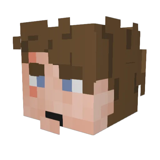 Pasta2832 Minecraft avatar head, 3D render