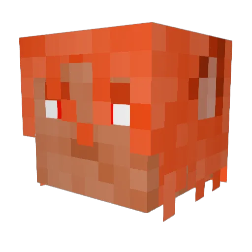 PastaManPower Minecraft avatar head, 3D render