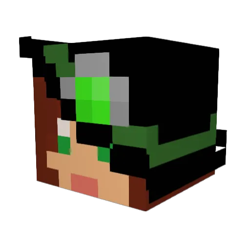 PastaNevada Minecraft avatar head, 3D render