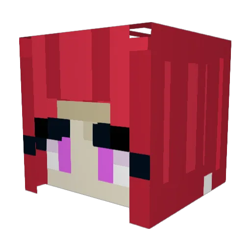 PastaRun Minecraft avatar head, 3D render