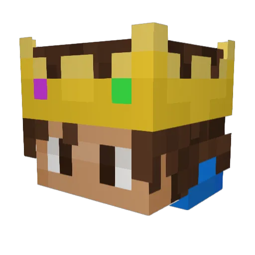 Pastaprince11 Minecraft avatar head, 3D render