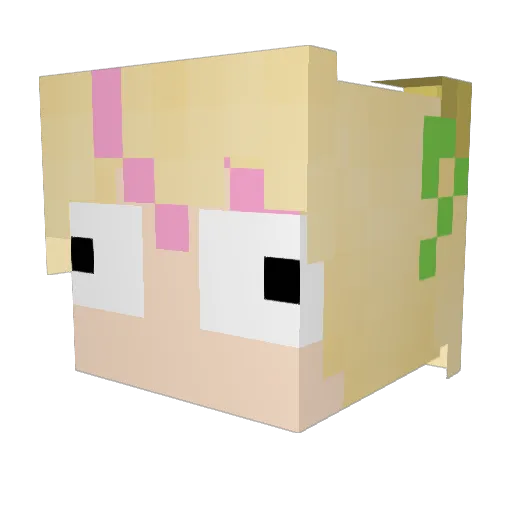 PastaroniRavioli Minecraft avatar head, 3D render