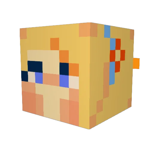 PasteLl_Cherry Minecraft avatar head, 3D render
