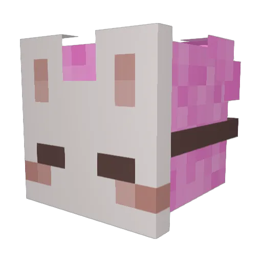 PastelCartel_ Minecraft avatar head, 3D render
