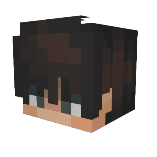 PastelConNutella Minecraft avatar head, 3D render