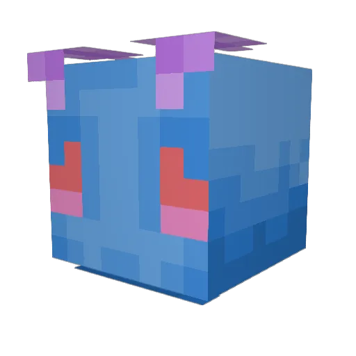 PastelCryptid Minecraft avatar head, 3D render