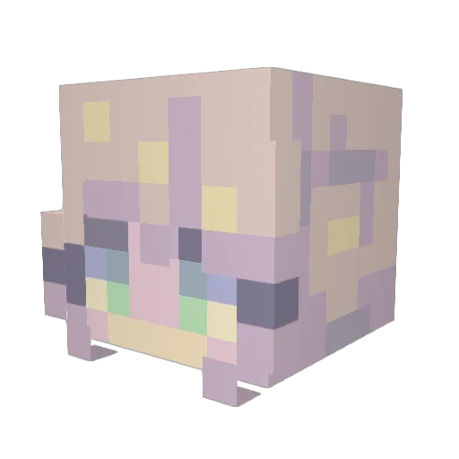 PastelFrog Minecraft avatar head, 3D render