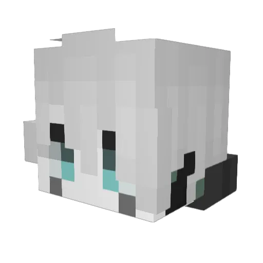 PastelHere Minecraft avatar head, 3D render