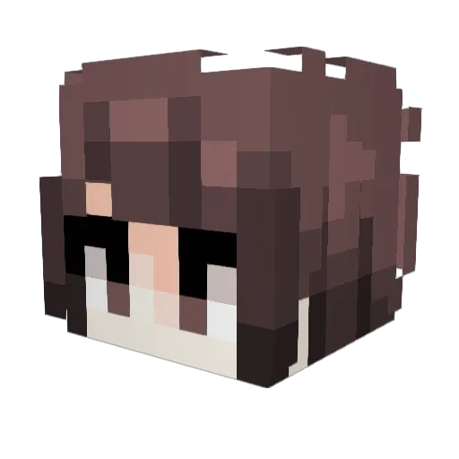PastelRadiations Minecraft avatar head, 3D render