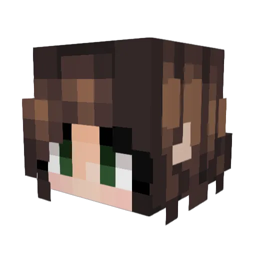 PastelSpell Minecraft avatar head, 3D render