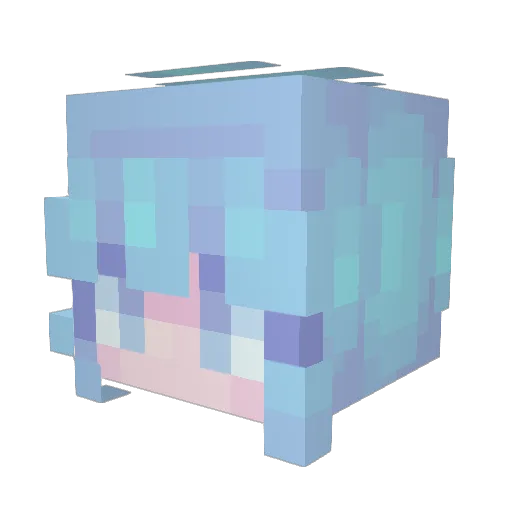 PastelSugarStar Minecraft avatar head, 3D render