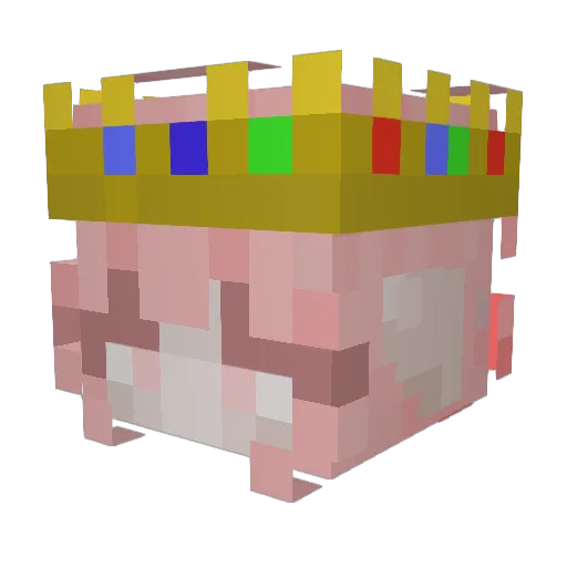 PastelTequila Minecraft avatar head, 3D render