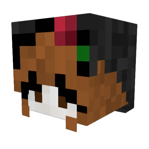 Pastel_Blobfish Minecraft avatar head, 3D render