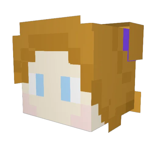 Pastel_Kittenn Minecraft avatar head, 3D render