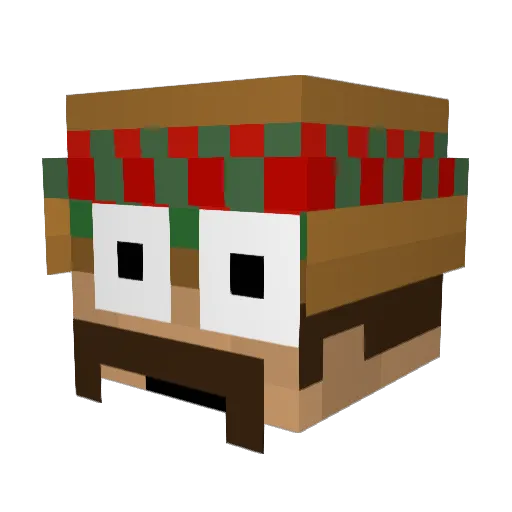 Pasteldefruta Minecraft avatar head, 3D render
