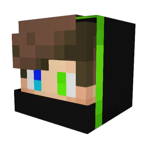 Pasteldragonx Minecraft avatar head, 3D render