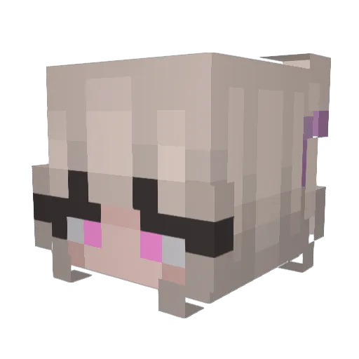 Pastelkiller Minecraft avatar head, 3D render