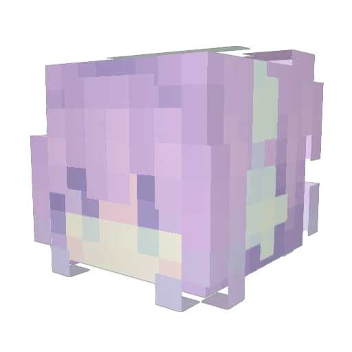 Pastelogic Minecraft avatar head, 3D render