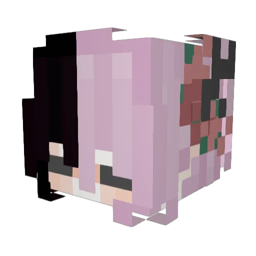 Pastelonyx Minecraft avatar head, 3D render