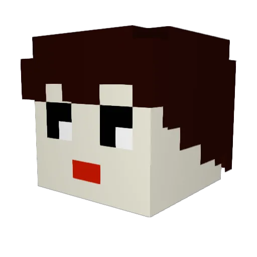 Pastelpeach64 Minecraft avatar head, 3D render