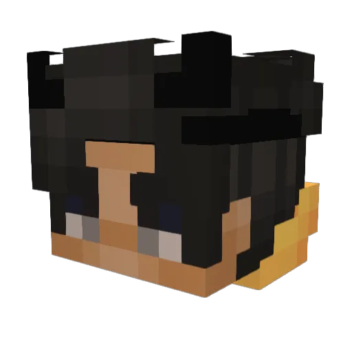 Pasteurisation Minecraft avatar head, 3D render