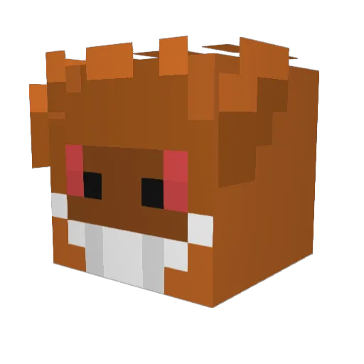 Pastila_15 Minecraft avatar head, 3D render