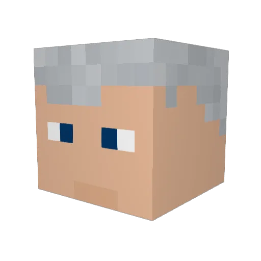 Pastoor_Klaas Minecraft avatar head, 3D render