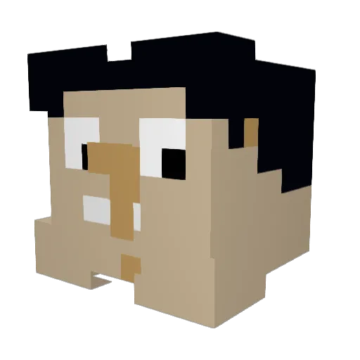 Pastor_Nick Minecraft avatar head, 3D render
