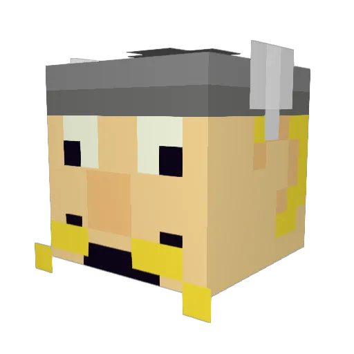 Pastriouls Minecraft avatar head, 3D render