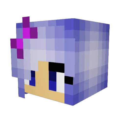 PastryPanda Minecraft avatar head, 3D render