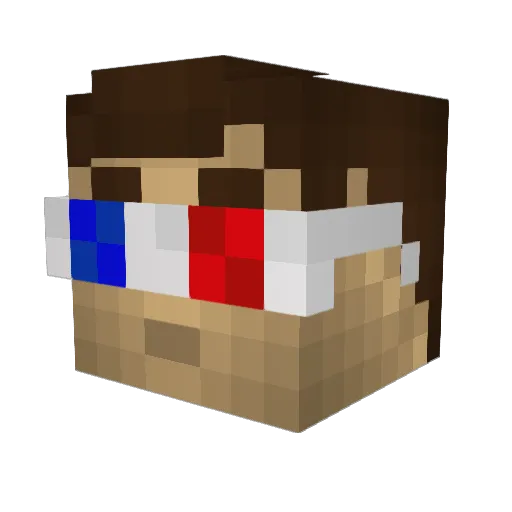 PastyMuffin Minecraft avatar head, 3D render