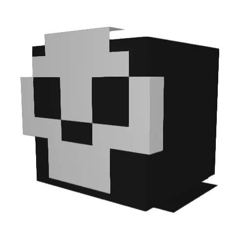 Pasveta Minecraft avatar head, 3D render