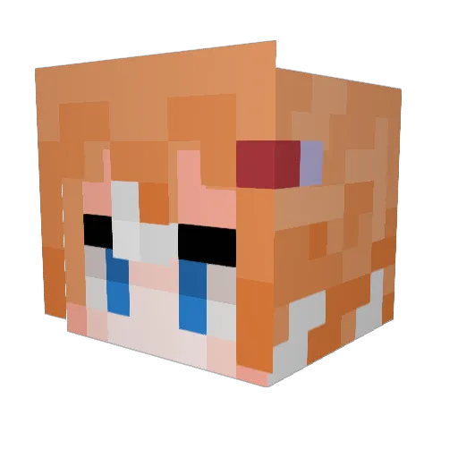 Pasw2013 Minecraft avatar head, 3D render
