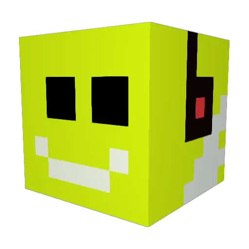 Pasyc Minecraft avatar head, 3D render