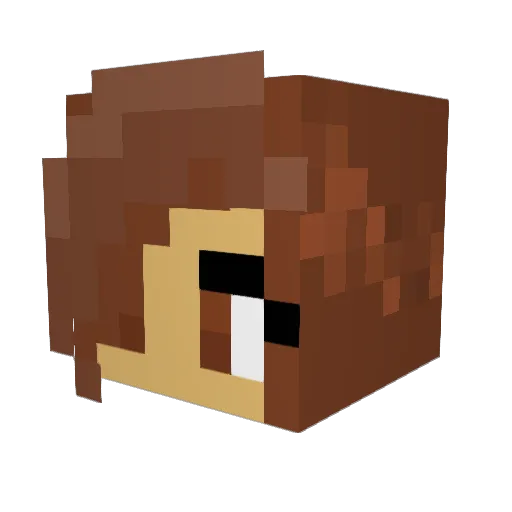 Paszta Minecraft avatar head, 3D render
