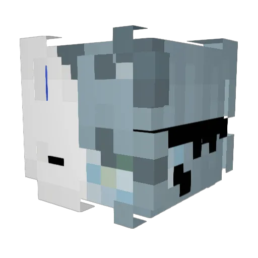 Pat0la Minecraft avatar head, 3D render