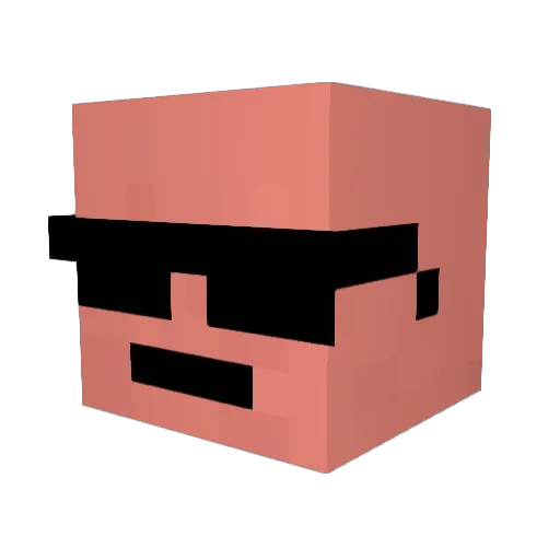 Pat23theking Minecraft avatar head, 3D render