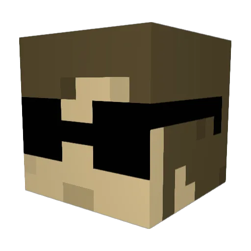 PatBowen Minecraft avatar head, 3D render
