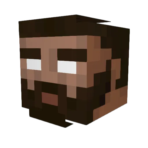 PatMoc01 Minecraft avatar head, 3D render