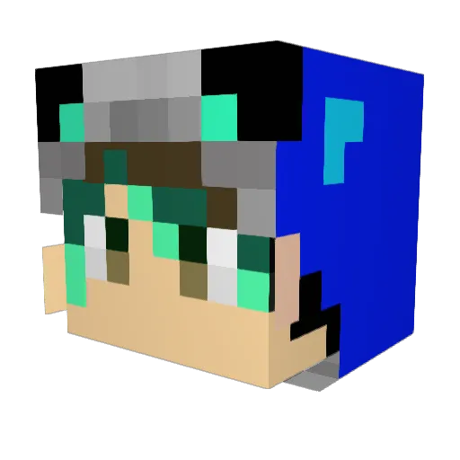 Pat_za_za Minecraft avatar head, 3D render